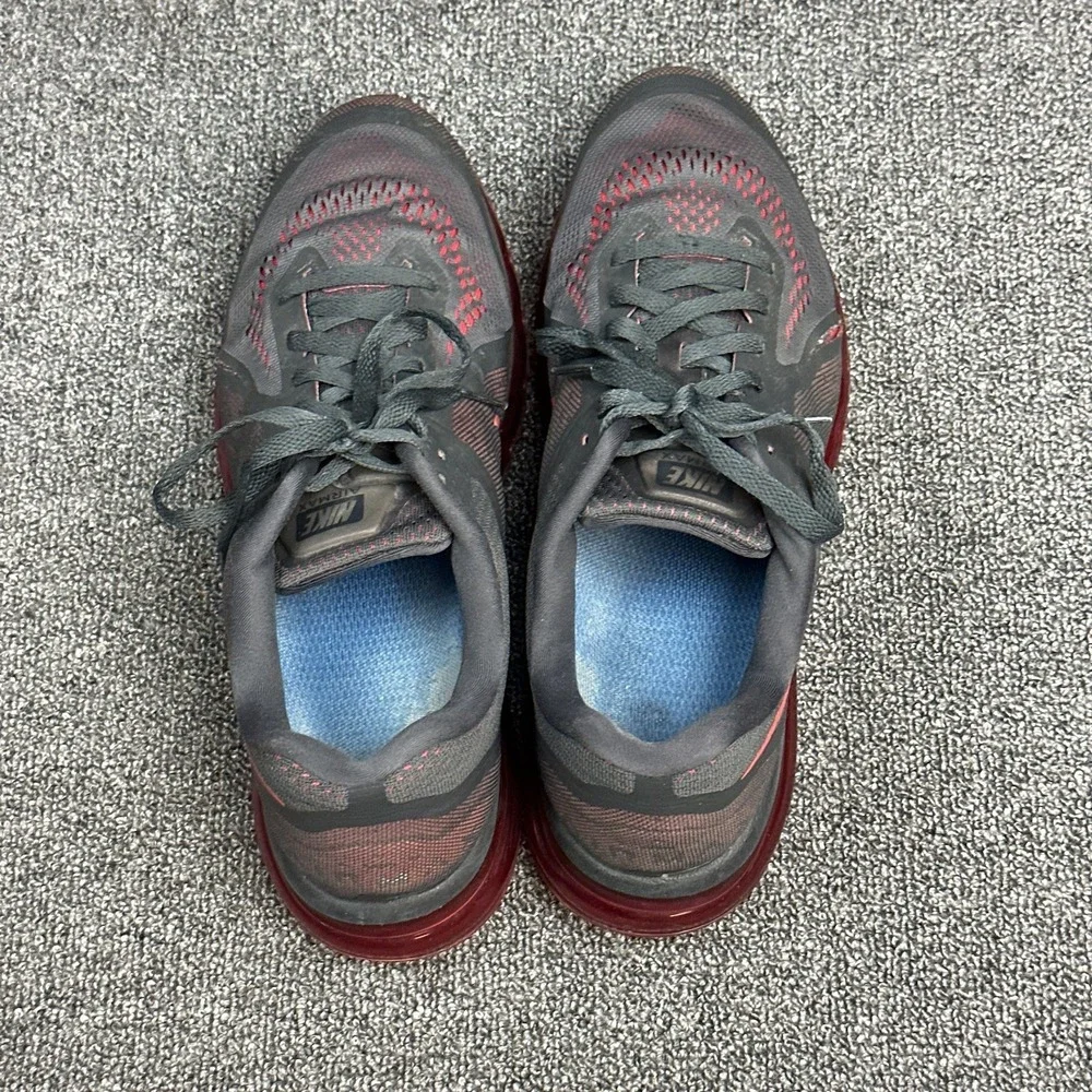 Nike Air‎ Max 2014 Anthracite Grey Red Men's Shoes Size 11.5 (621077-066)
